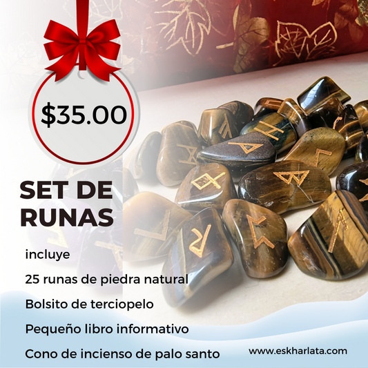 Set de Runas de Ojo de Tigre