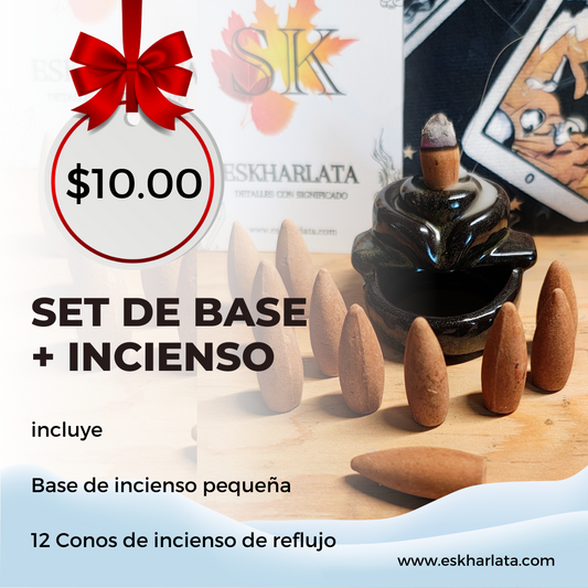 Set de Incienso de reflujo + Base pequeña